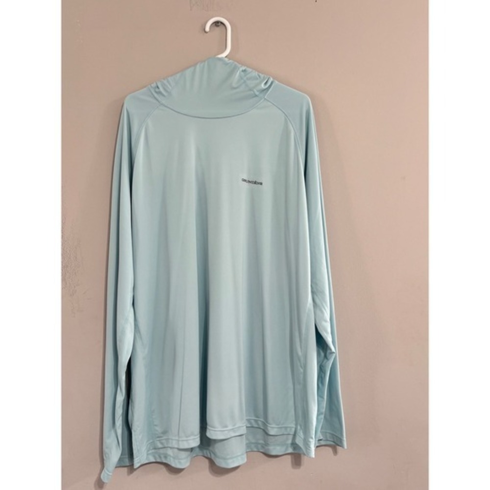 Grundens Solstrale UPF 50 Fishing Hoodie Mens 3XL Blue Long Sleeve Sun Shirt